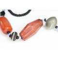 vechi colier tuareg . carnelian Idar-Oberstein & trade beads. Niger